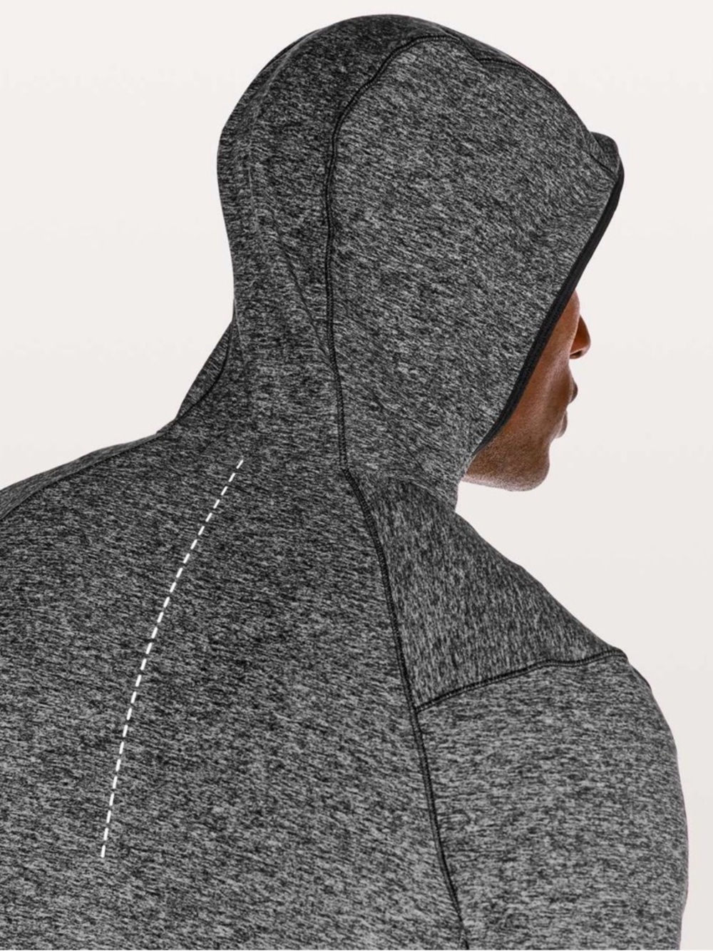 Lululemon Men's Heathered Black Surge Warm Full Zip Hoodie - Size L - Picture 3 of 13